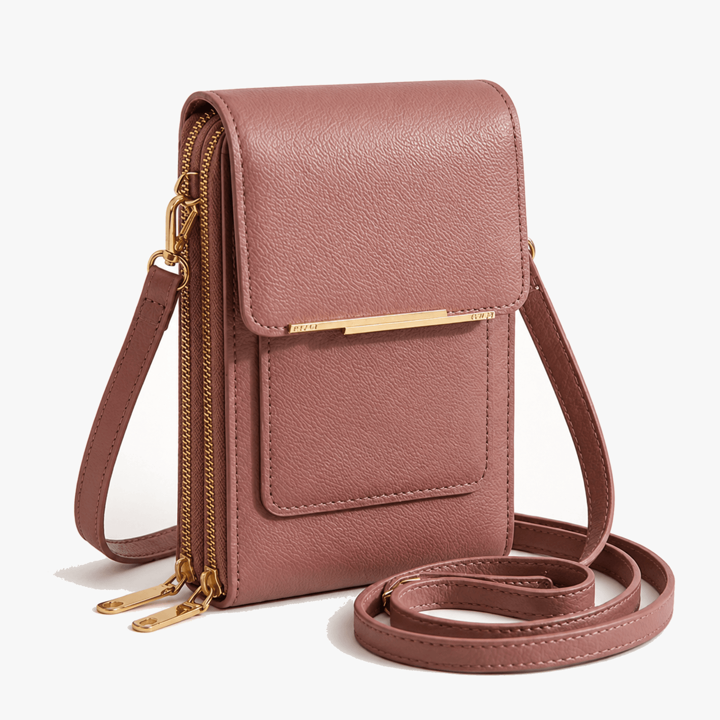 Touch through crossbody phone purse