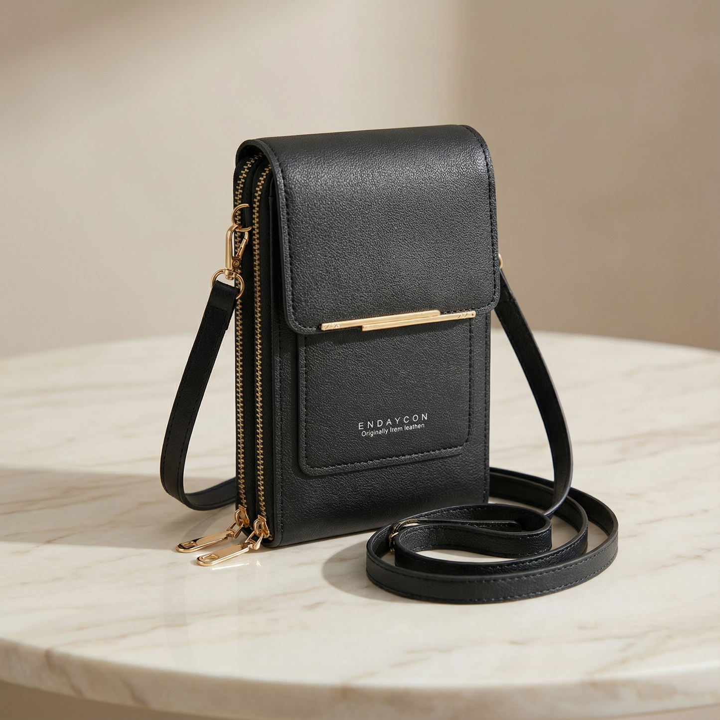 Touch through crossbody phone purse