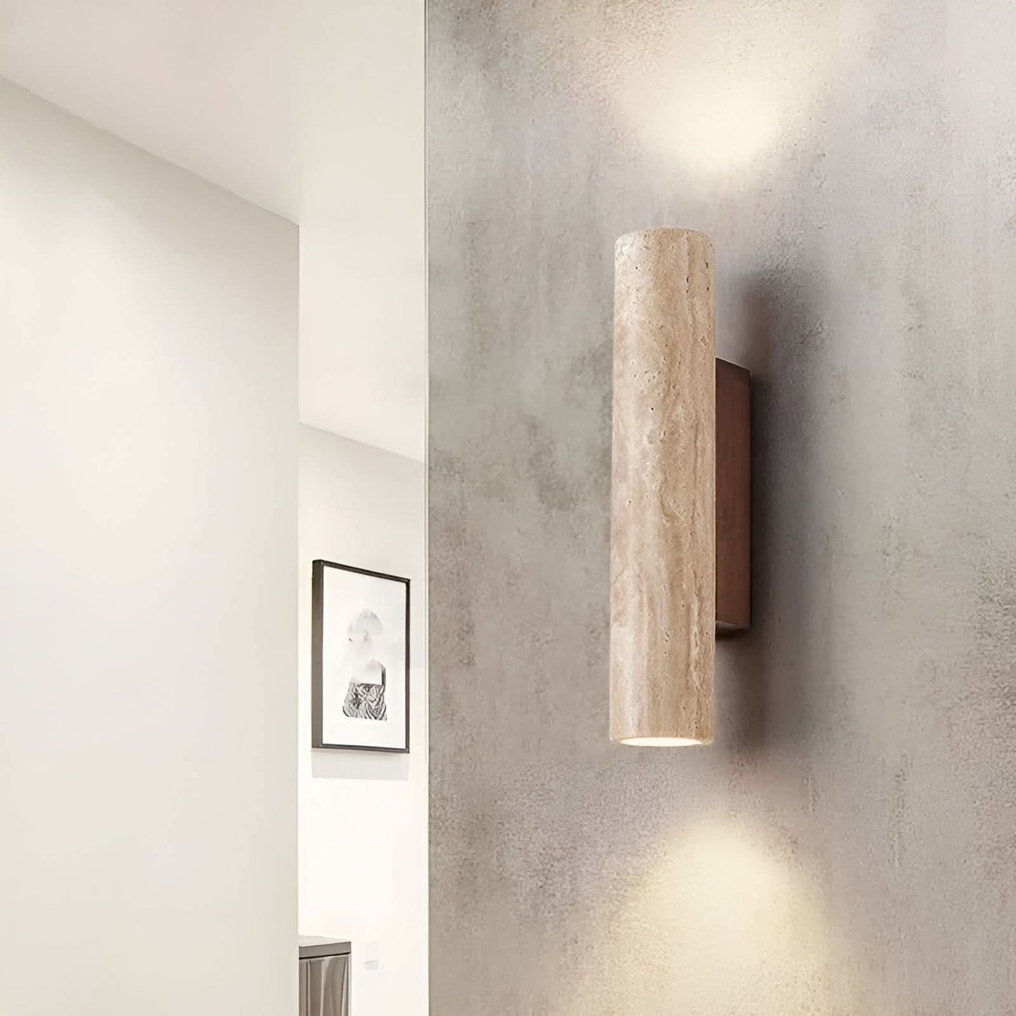 Travertine LED Wall Light – Wabi-Sabi Style Lamp