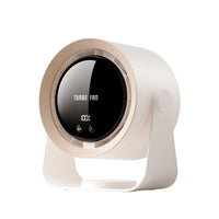 Turbo Blade-Free Fan with LED Display Quiet Cooling