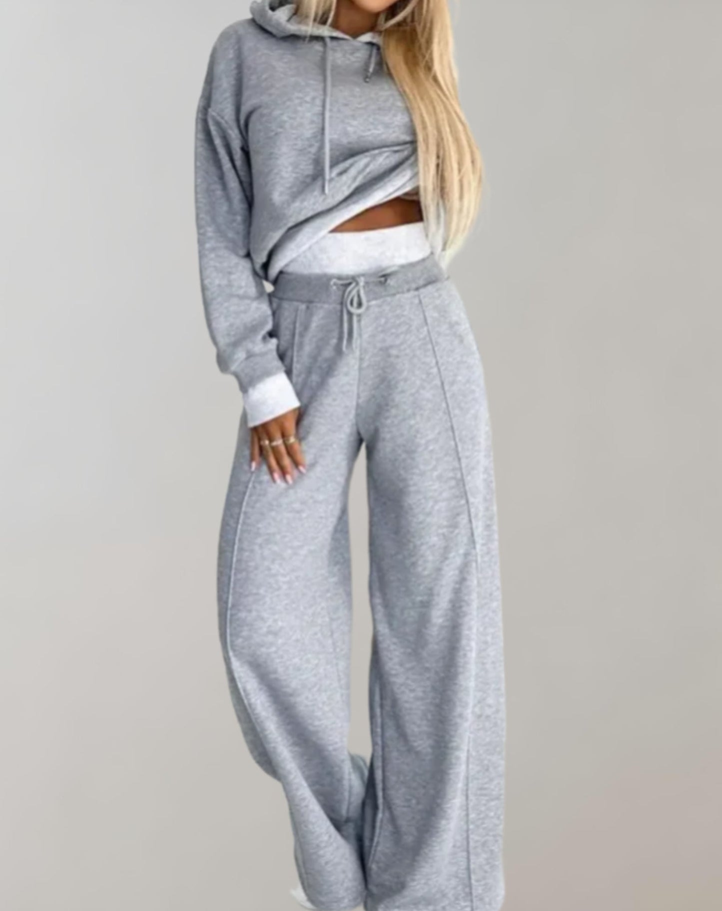 Two Piece Set - Sweater & Wide Pants - Manon