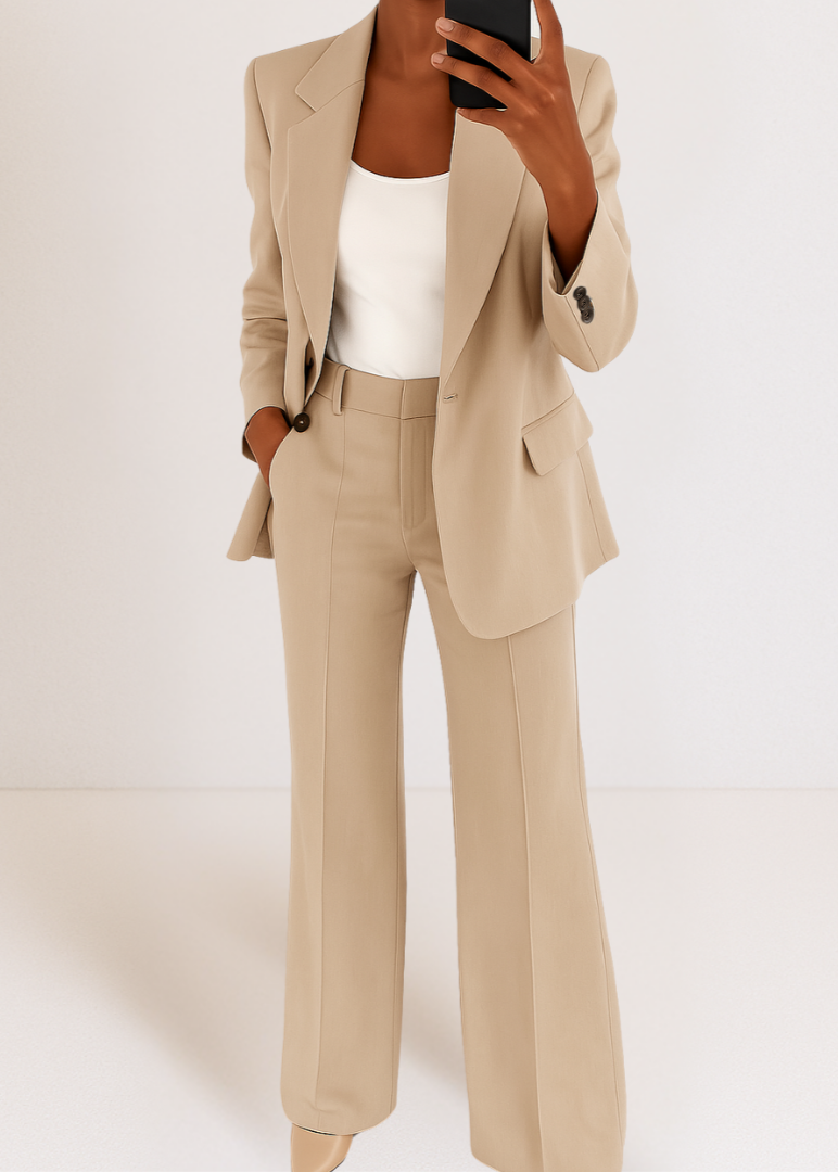 Tynara Two-Piece Suit - Tailored Blazer & Straight Pants