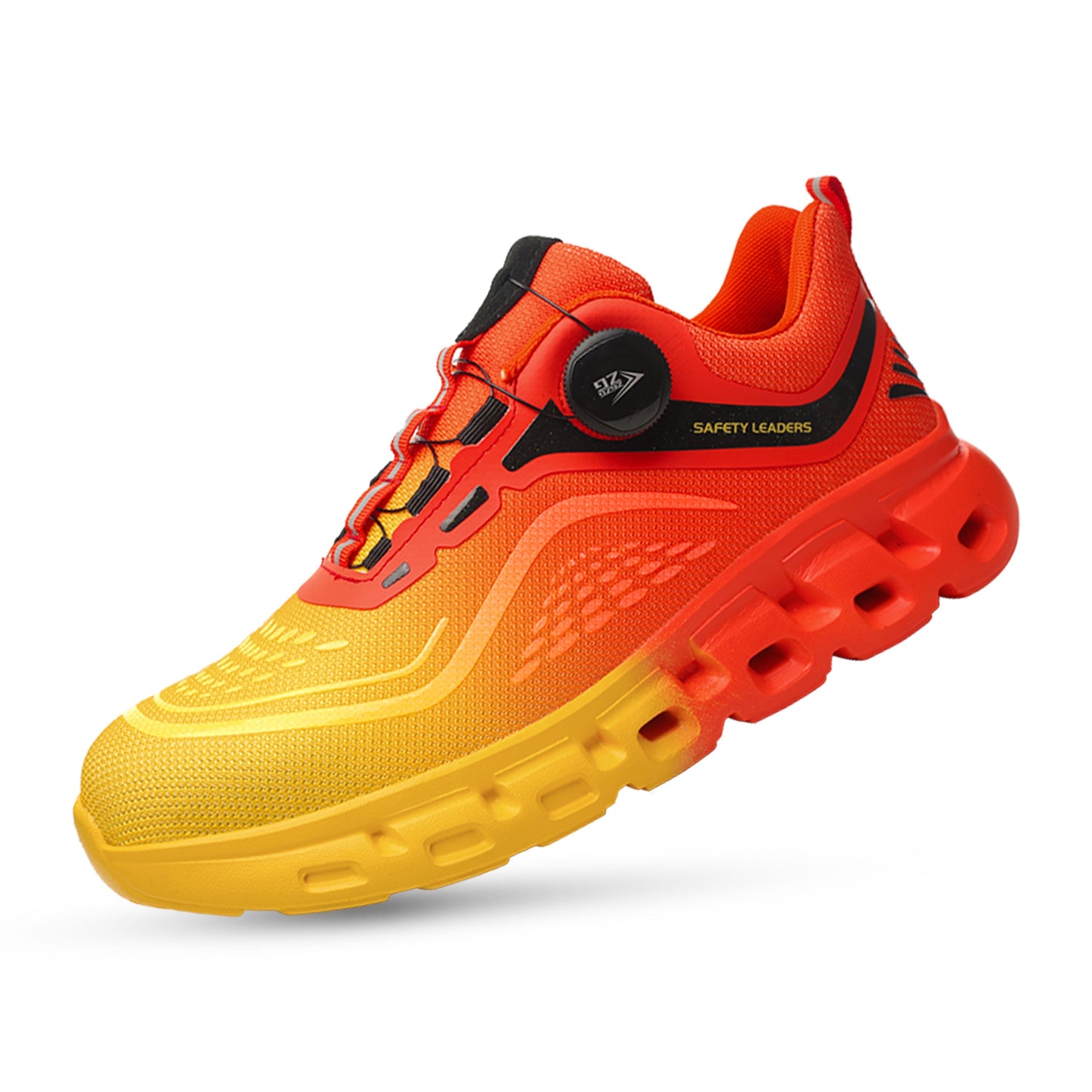 Ultralight, durable safety shoes with steel toe and adjustable buckle