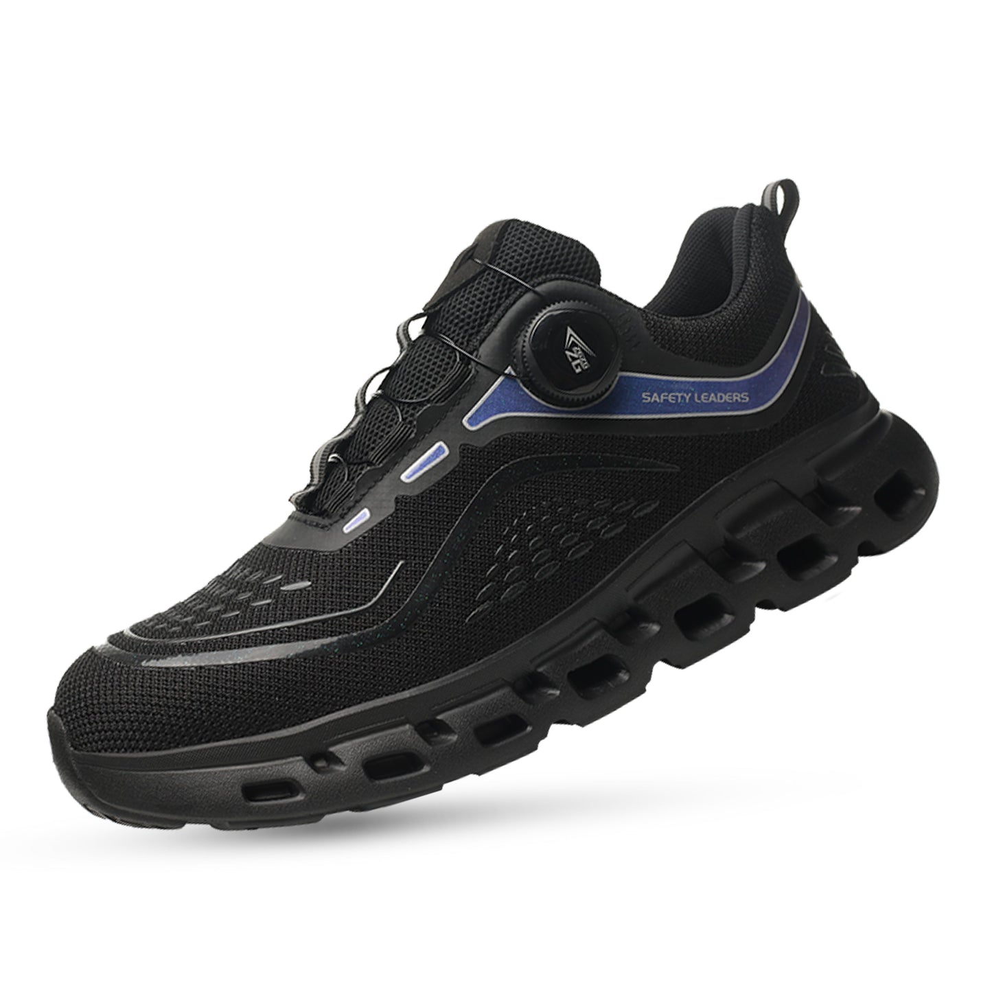 Ultralight, durable safety shoes with steel toe and adjustable buckle