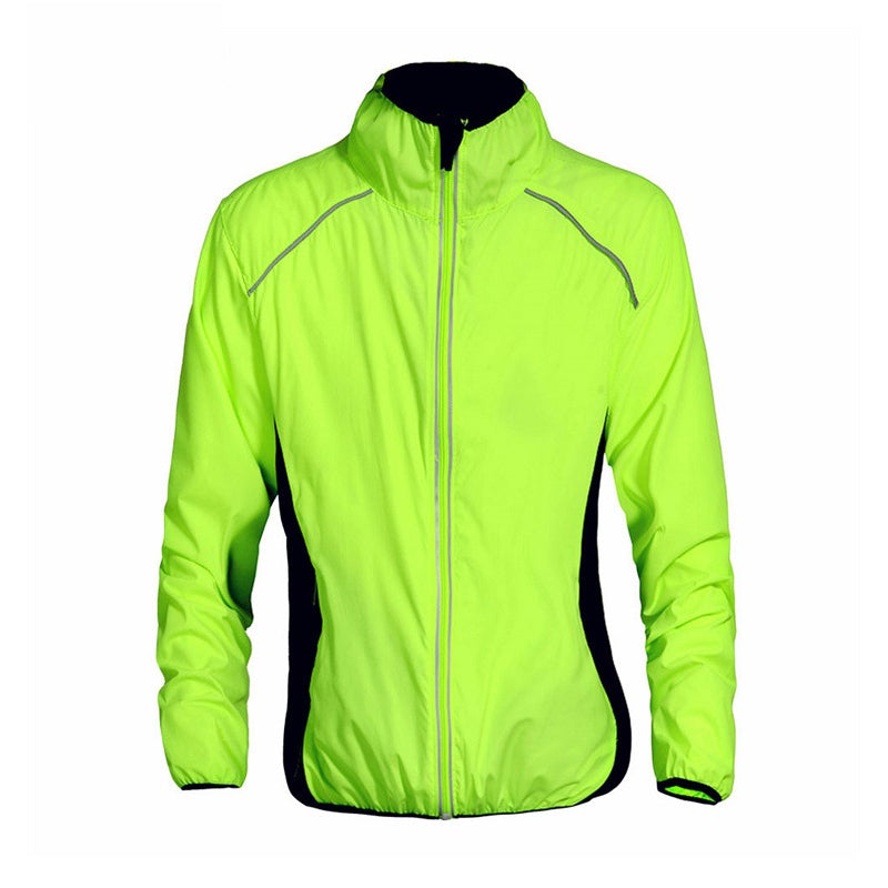 Unisex Cycling Wind Jacket with Reflectors - Waterproof and Wind Resistant