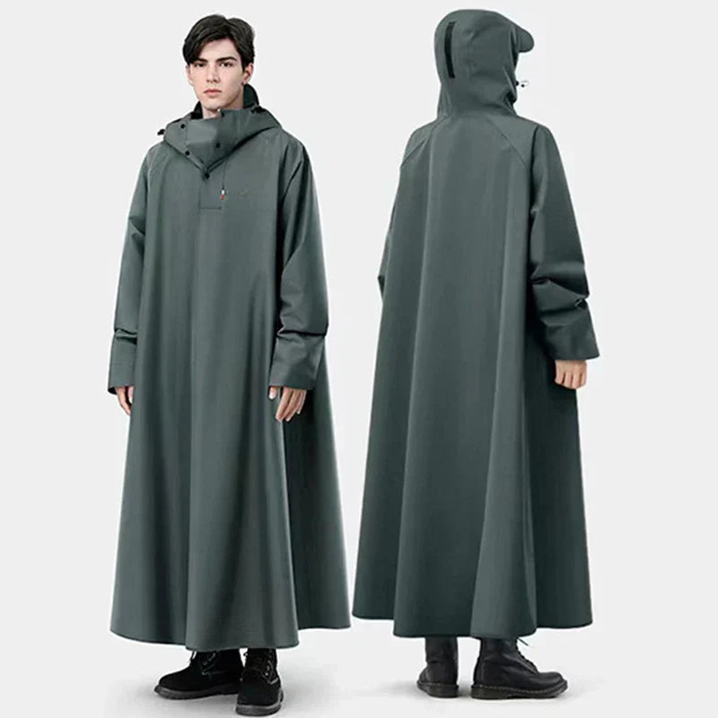 Unisex Long Rain Poncho - Waterproof & Comfortable