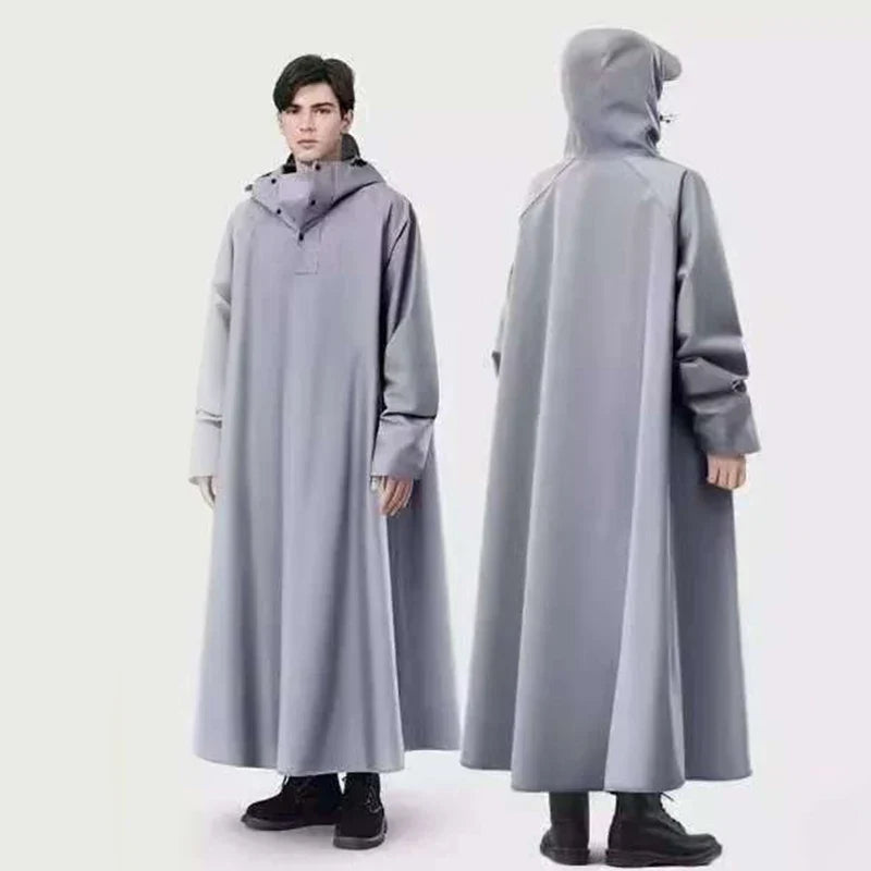 Unisex Long Rain Poncho - Waterproof & Comfortable
