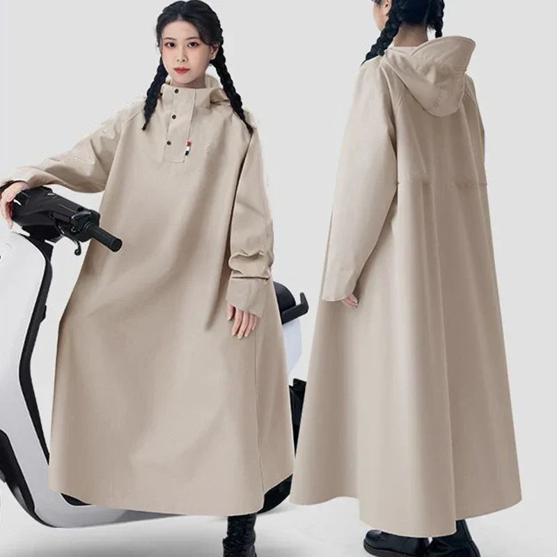 Unisex Long Rain Poncho - Waterproof & Comfortable