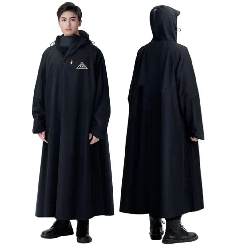 Unisex Long Rain Poncho - Waterproof & Comfortable