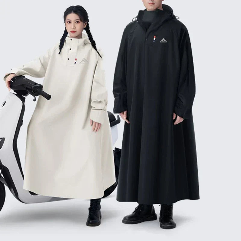 Unisex Long Rain Poncho - Waterproof & Comfortable
