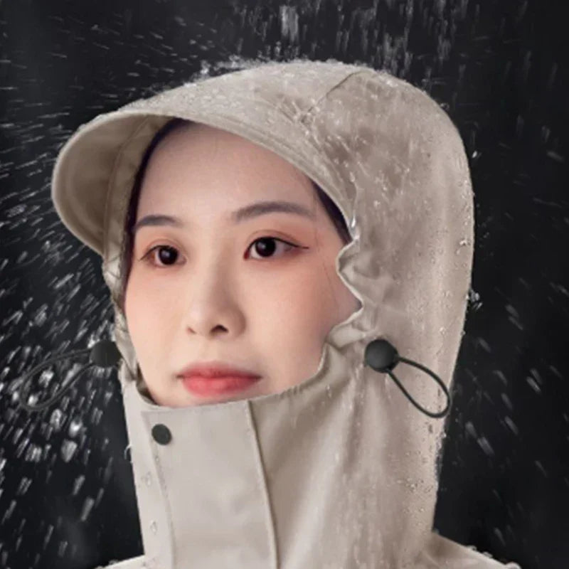 Unisex Long Rain Poncho - Waterproof & Comfortable