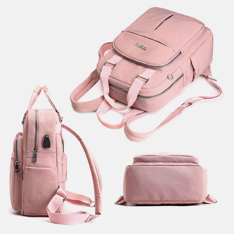 Unisex Waterproof Multifunctional Backpack with USB Port