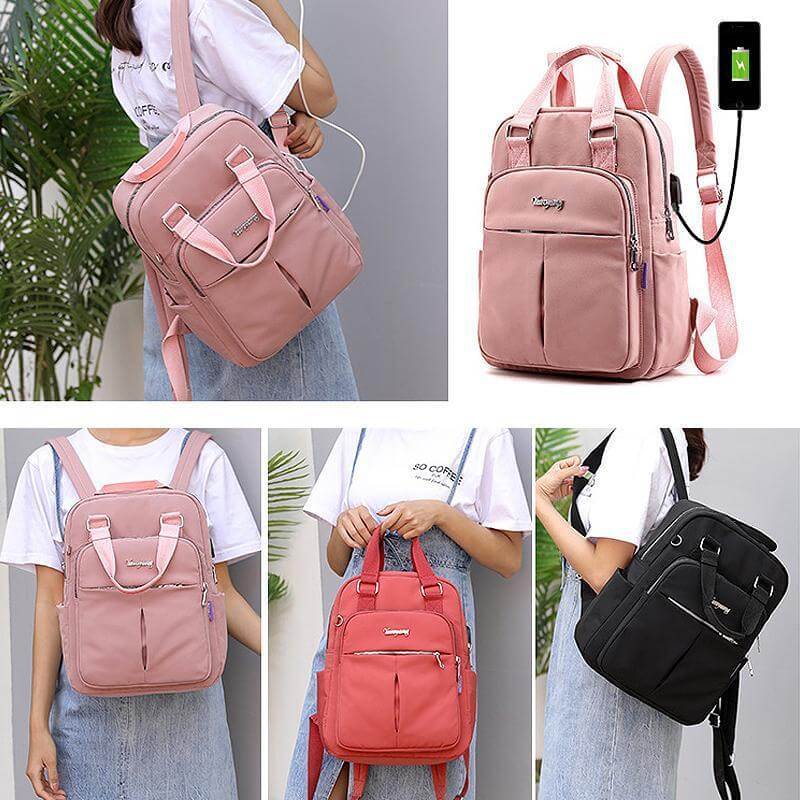 Unisex Waterproof Multifunctional Backpack with USB Port