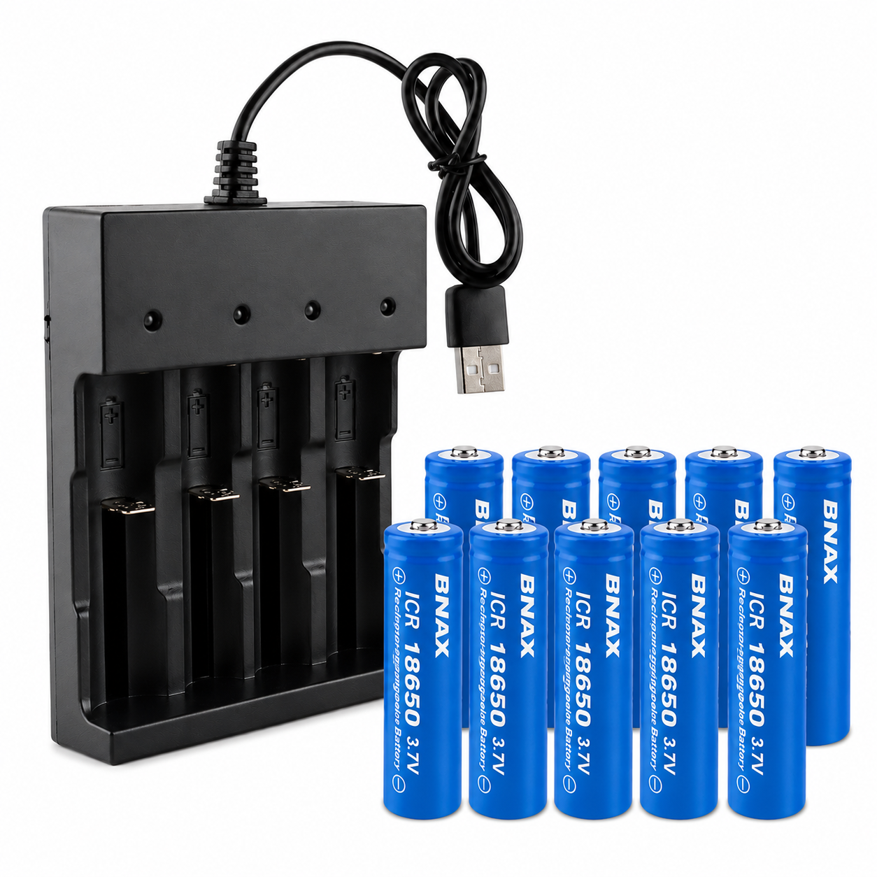 Universal 18650 Li-ion 3.7V Rechargeable Batteries (2-Pack)