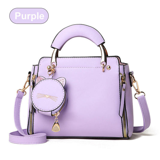 Versatile bag for women with cute kitten organizer