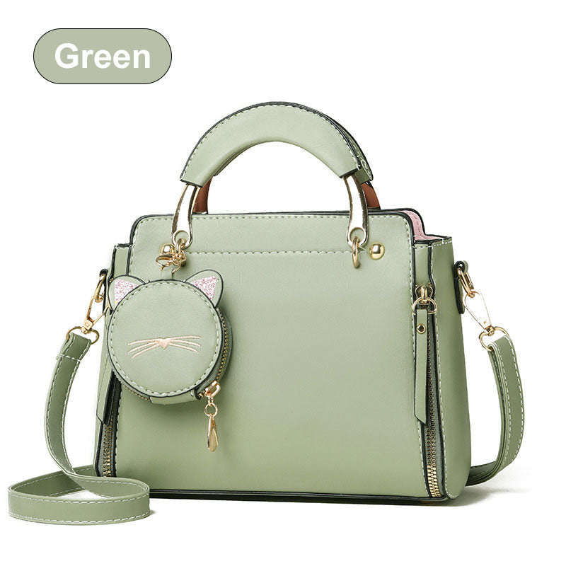Versatile bag for women with cute kitten organizer