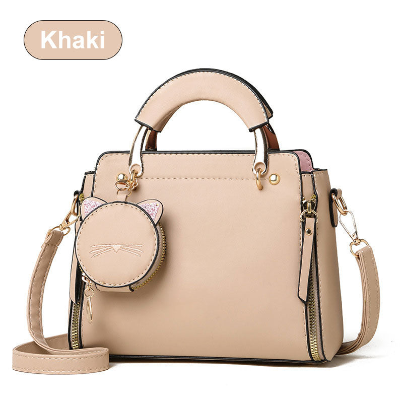 Versatile bag for women with cute kitten organizer