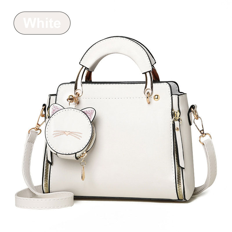 Versatile bag for women with cute kitten organizer