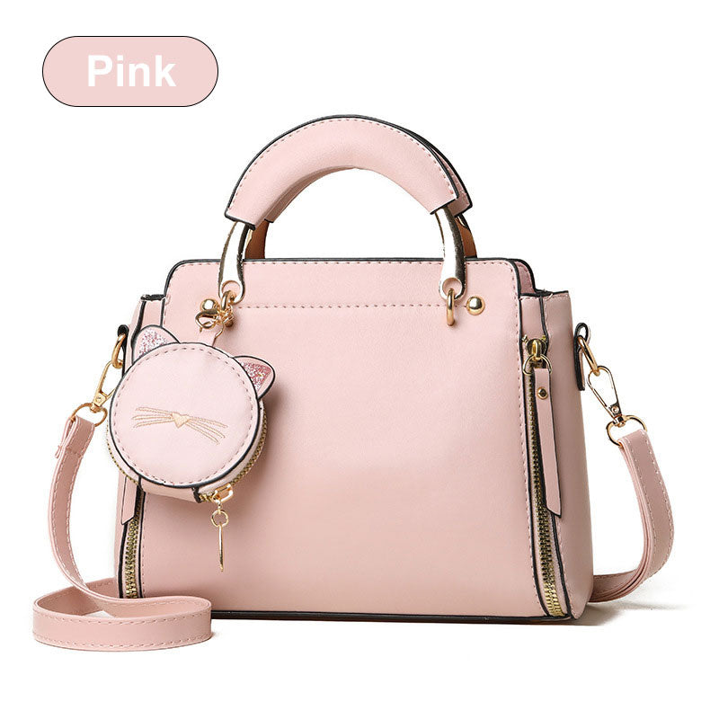 Versatile bag for women with cute kitten organizer