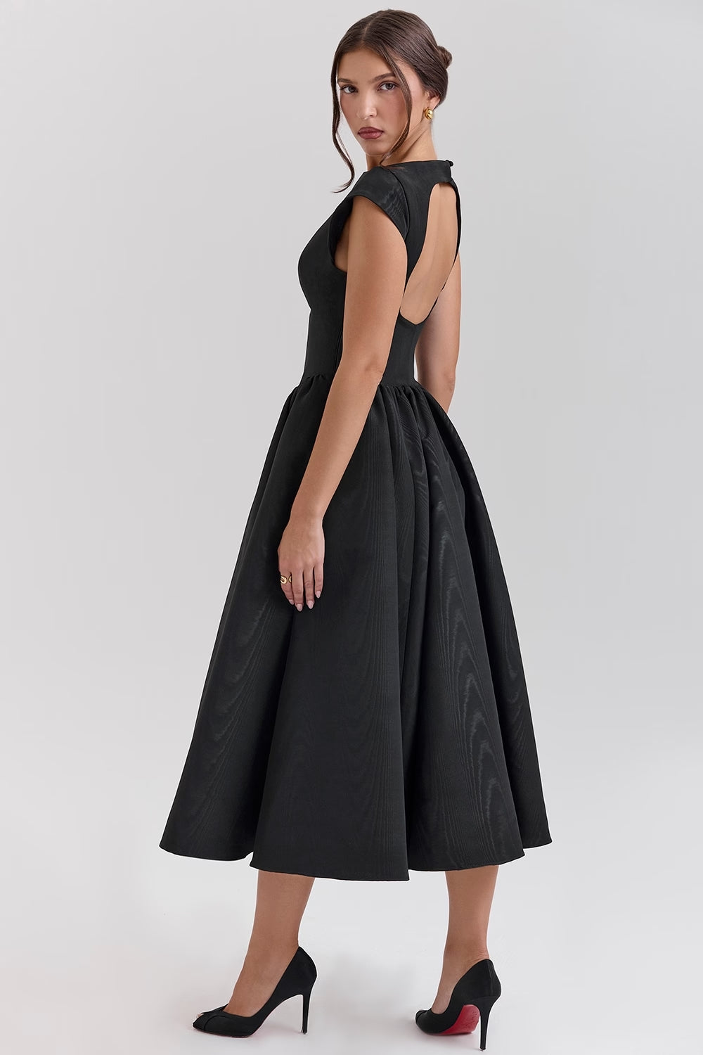 Victoria Dress | Elegant Black and White Evening Dress - Classic and Stylish
