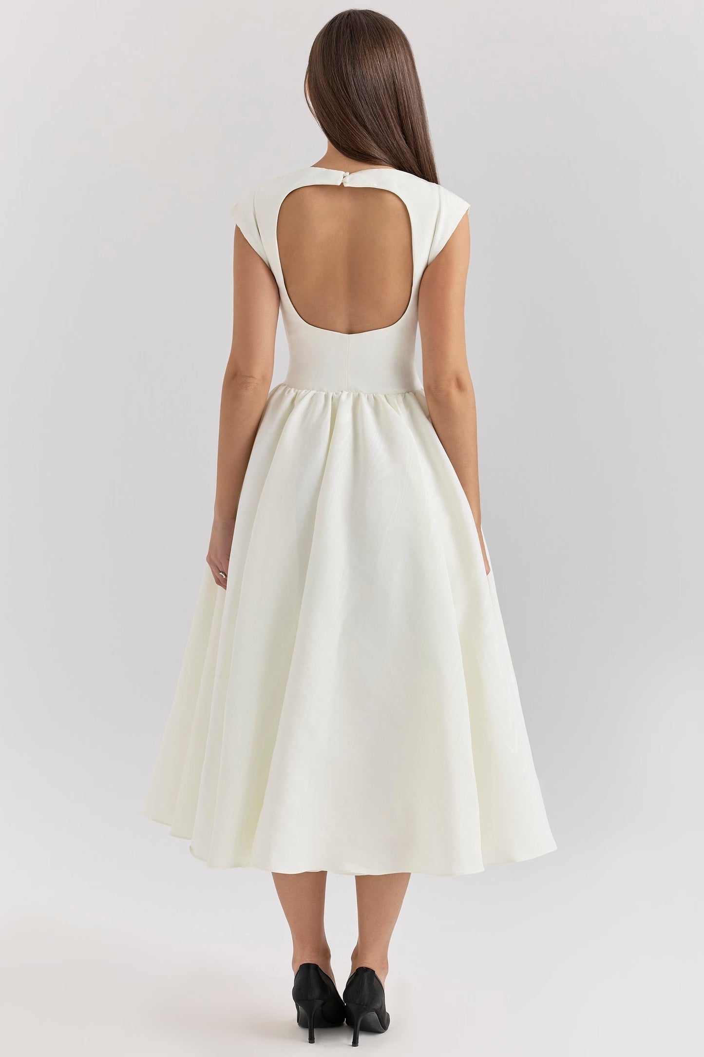 Victoria Dress | Elegant Black and White Evening Dress - Classic and Stylish