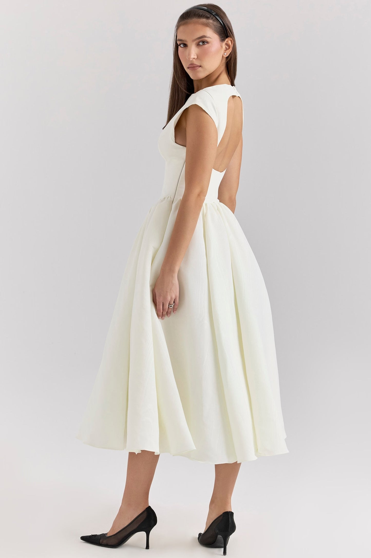 Victoria Dress | Elegant Black and White Evening Dress - Classic and Stylish