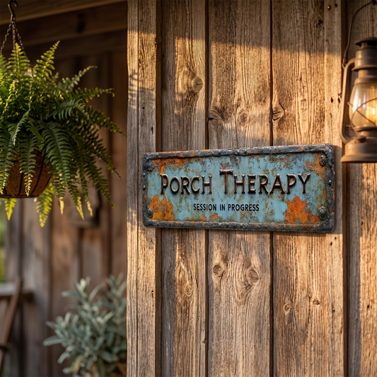 Vintage Farmhouse Porch Therapy Plaque