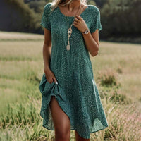 Vintage Polka Dot Dress - Flattering Fit | Elegant