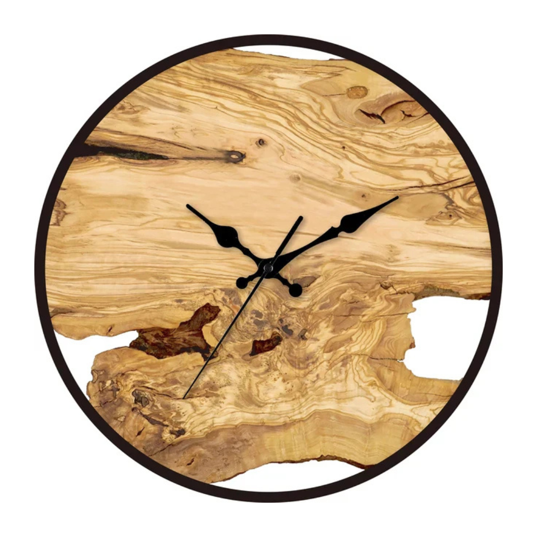 Wall Clock Large Black with Minimalist Design