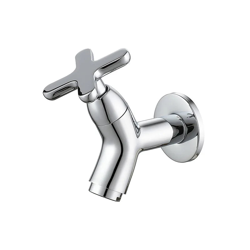 Wall-Mounted Cold Water Tap in Solid Brass