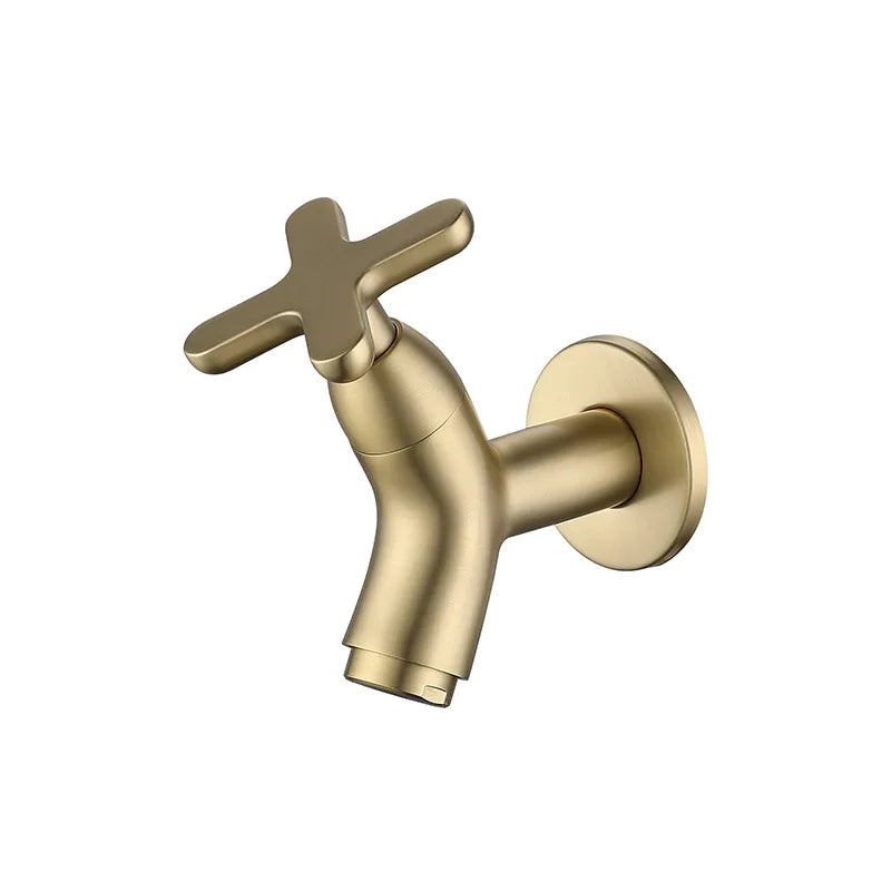 Wall-Mounted Cold Water Tap in Solid Brass