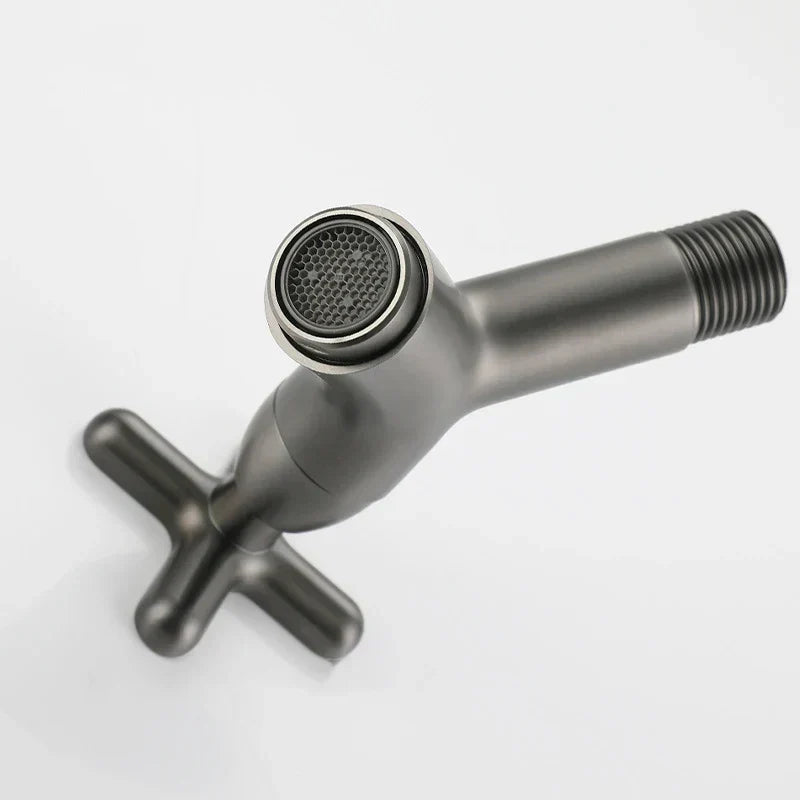 Wall-Mounted Cold Water Tap in Solid Brass