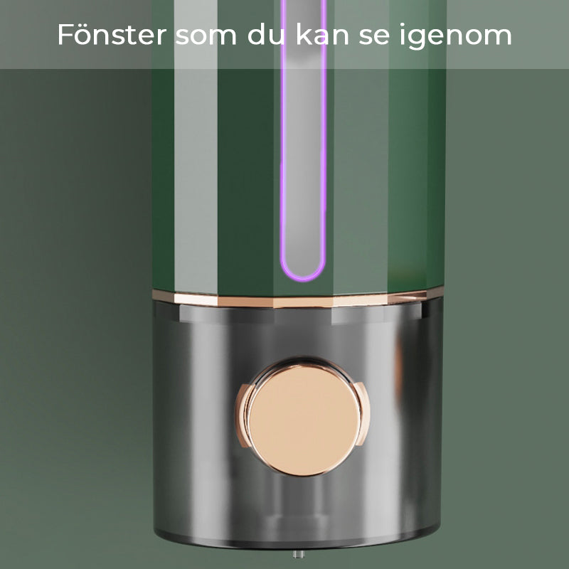 Wall-Mounted Soap Dispenser in White/Dark Green for Shower
