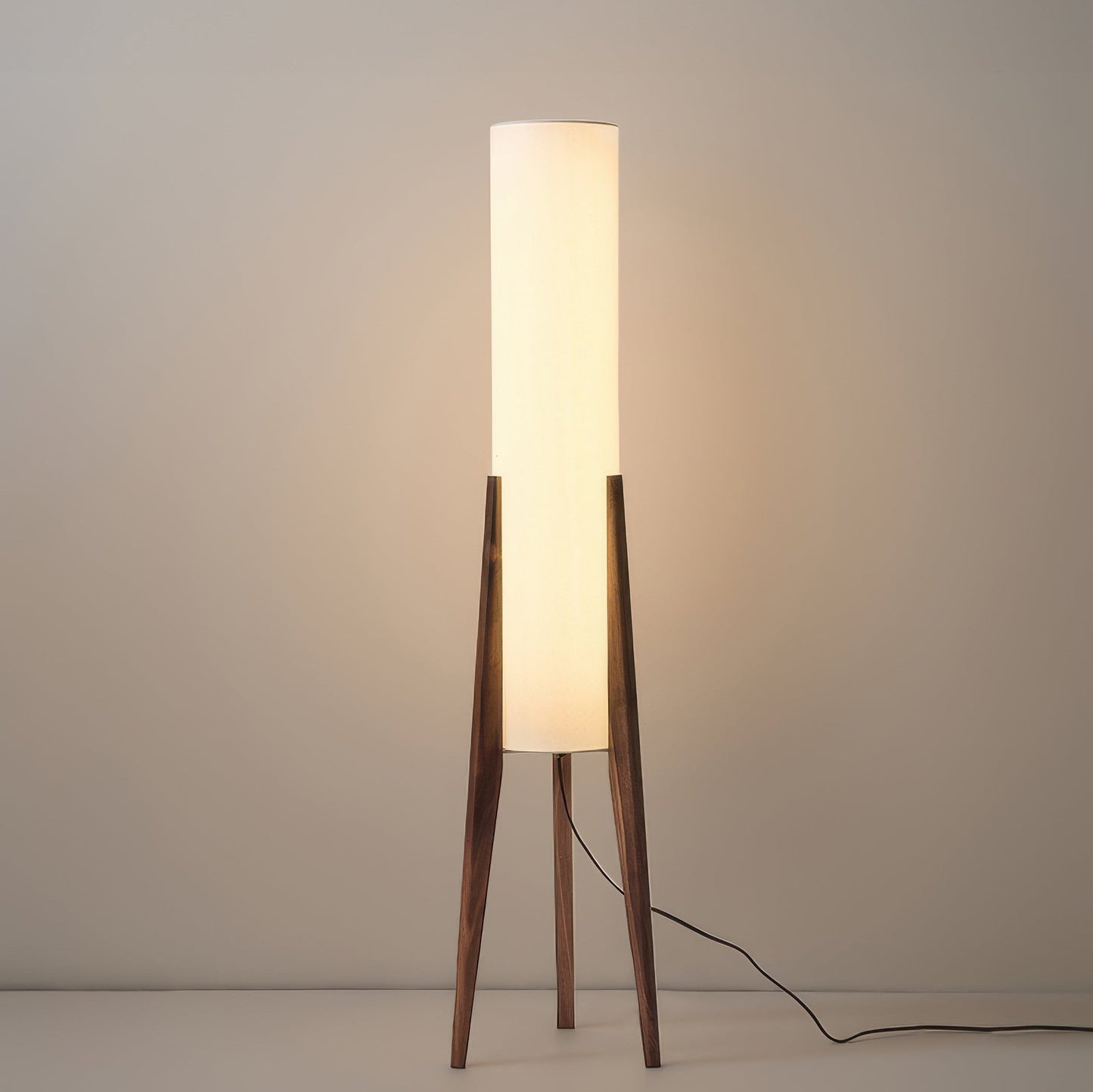 Walnut Floor Lamp - Solid Wood | LED | Modern Style