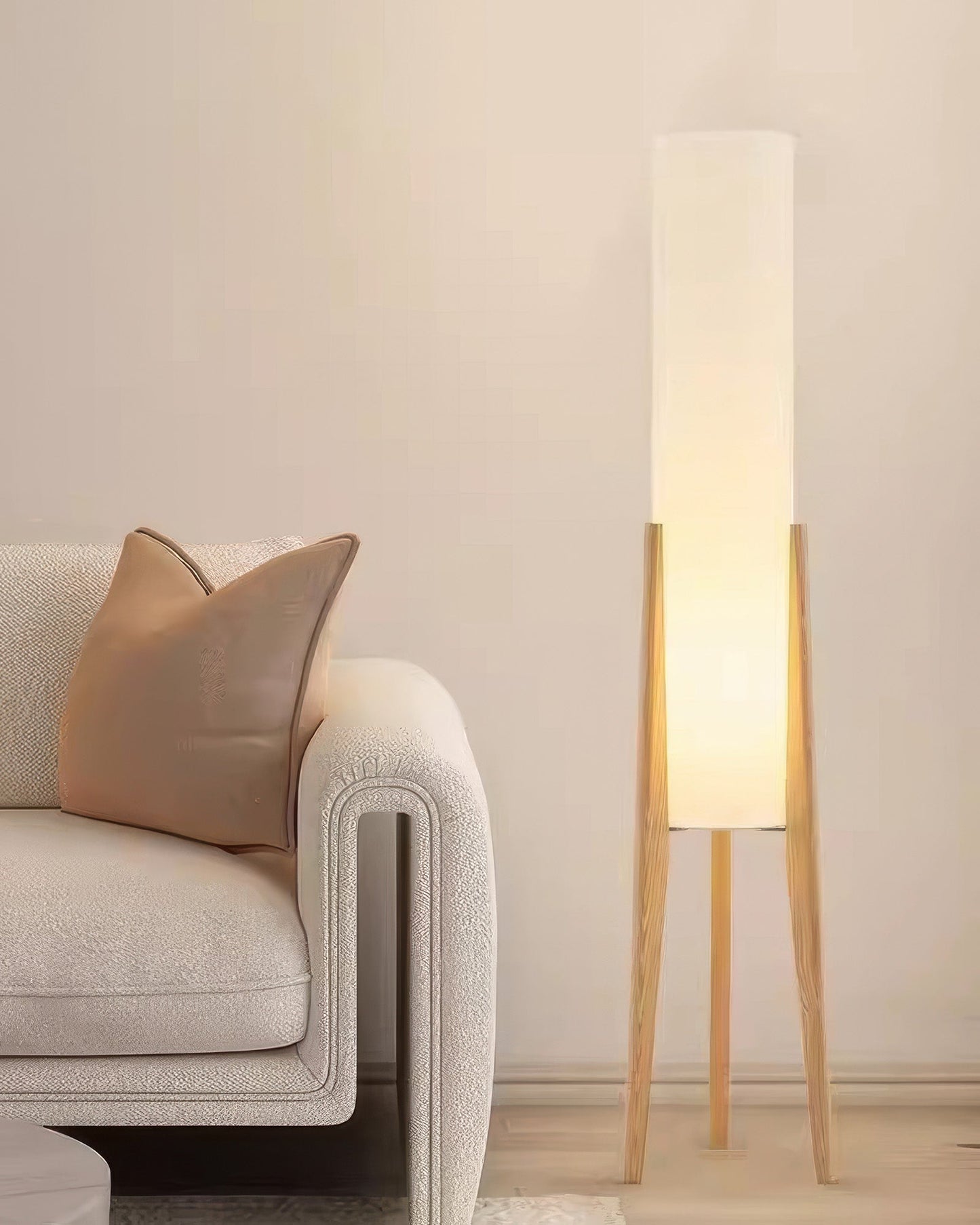 Walnut Floor Lamp - Solid Wood | LED | Modern Style