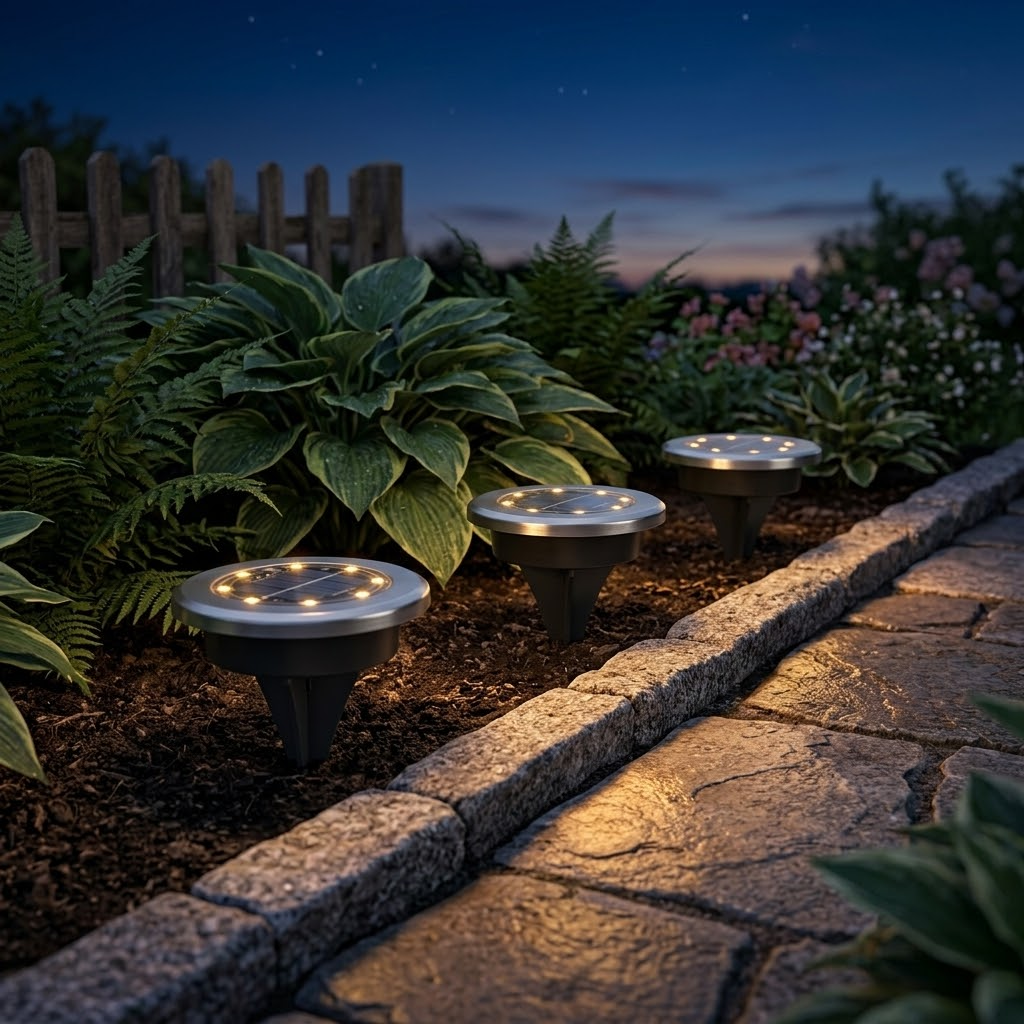 Warm-Glow Solar Path Lights