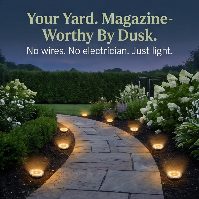 Warm-Glow Solar Path Lights