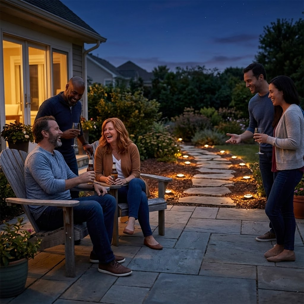 Warm-Glow Solar Path Lights