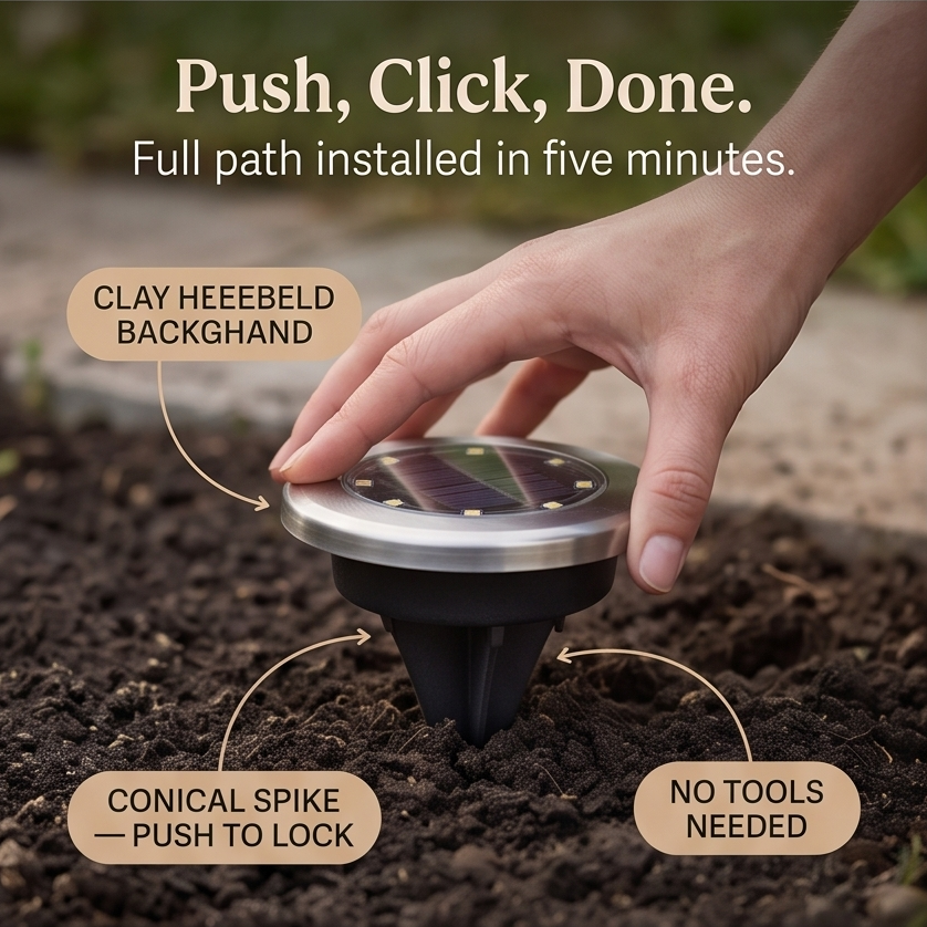 Warm-Glow Solar Path Lights