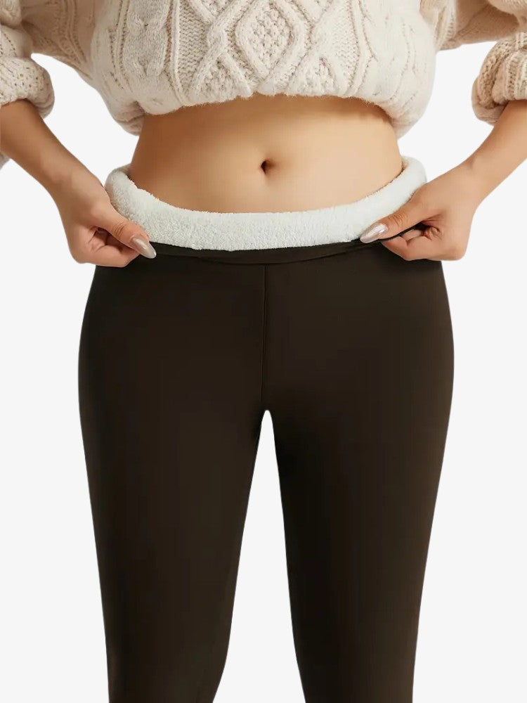 Warm Women's Sports Leggings with High Waist – Thermal Leggings for Winter Activities