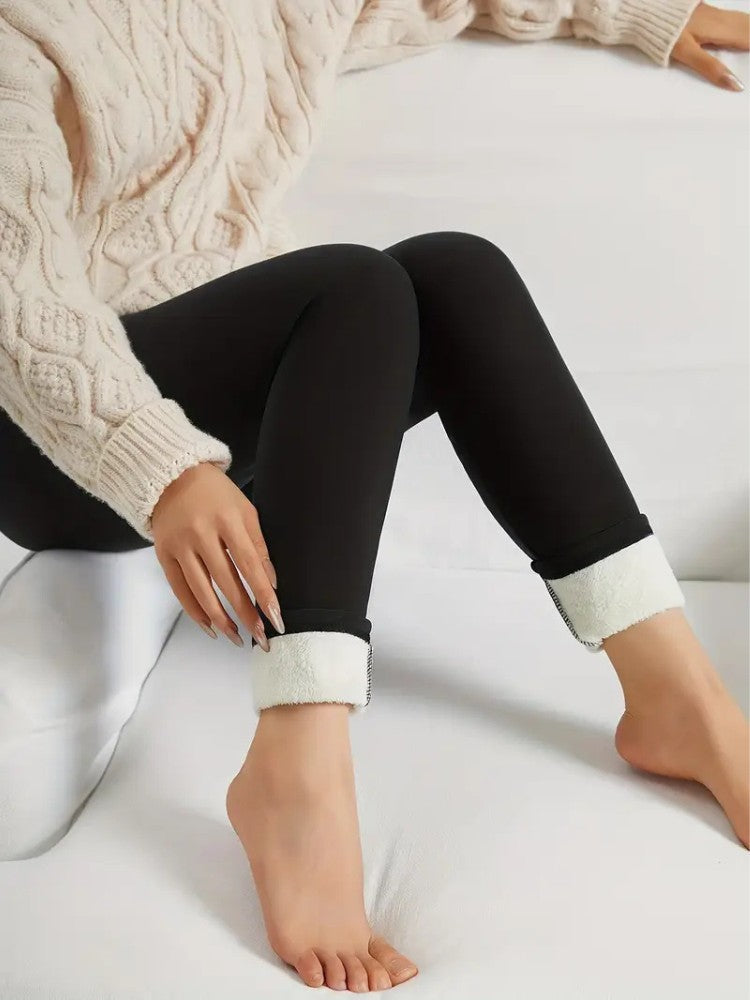Warm Women's Sports Leggings with High Waist – Thermal Leggings for Winter Activities