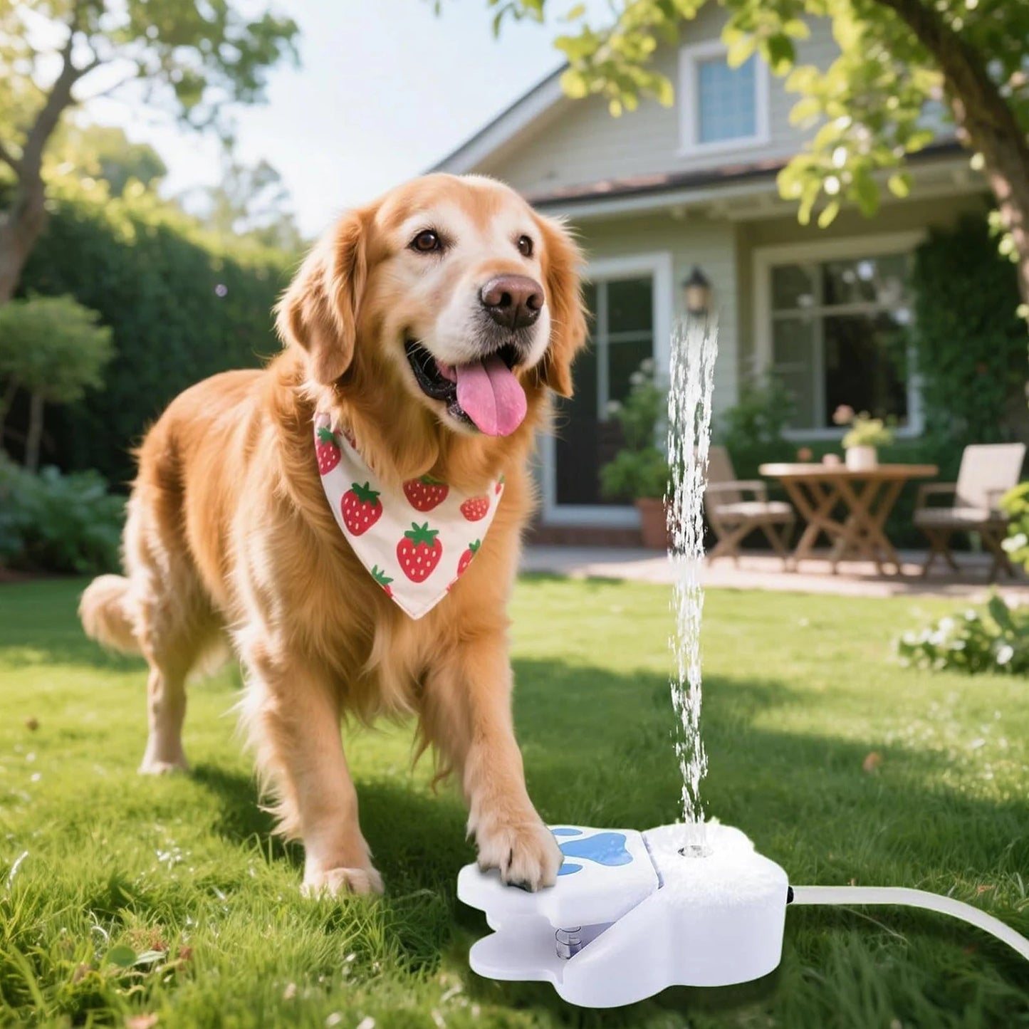 Water Fountain with Paw - Fountain for Dogs