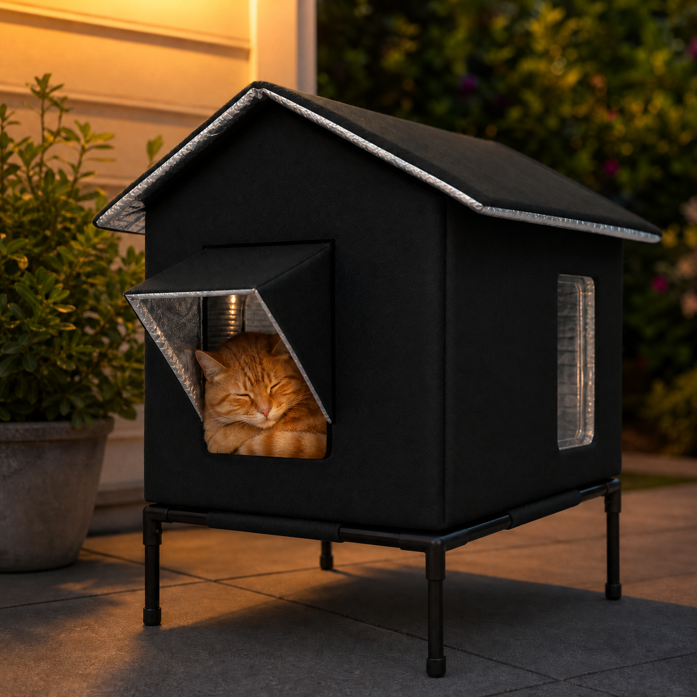 Waterproof Cat House with Thermal Lining