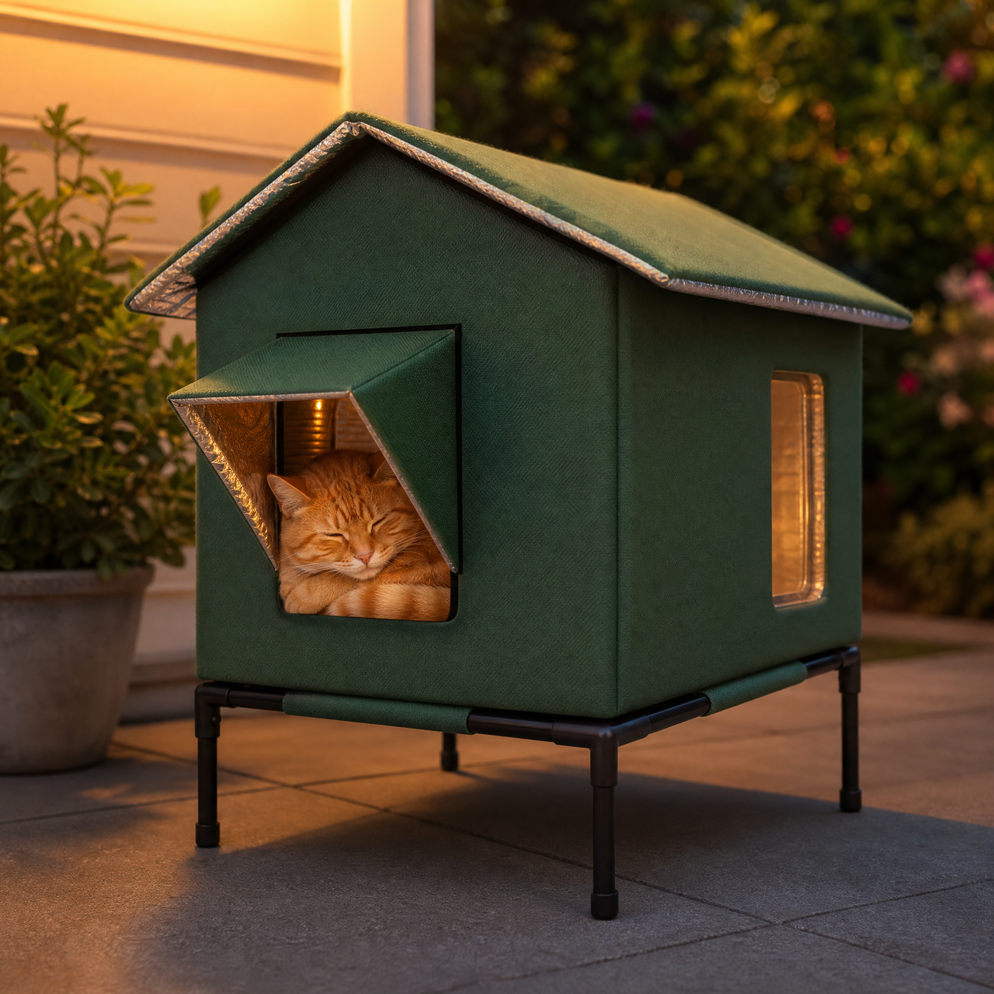 Waterproof Cat House with Thermal Lining