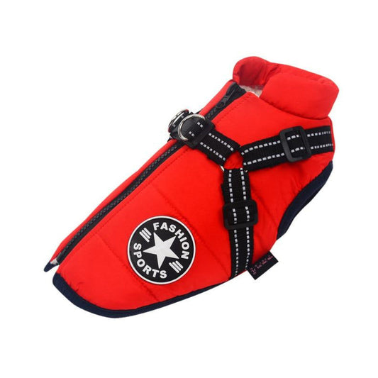 Waterproof Dog Jacket - Reflective Belt | Multiple Colors and Sizes