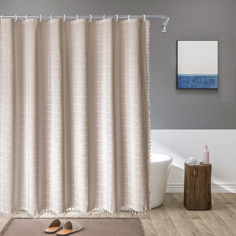 Waterproof Linen Shower Curtain