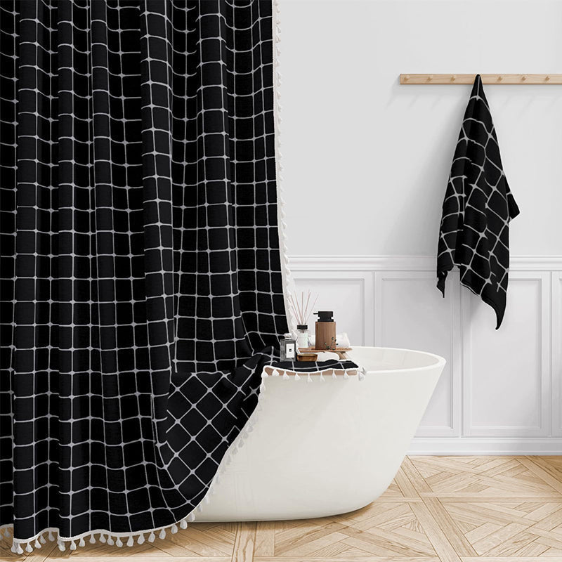 Waterproof Linen Shower Curtain