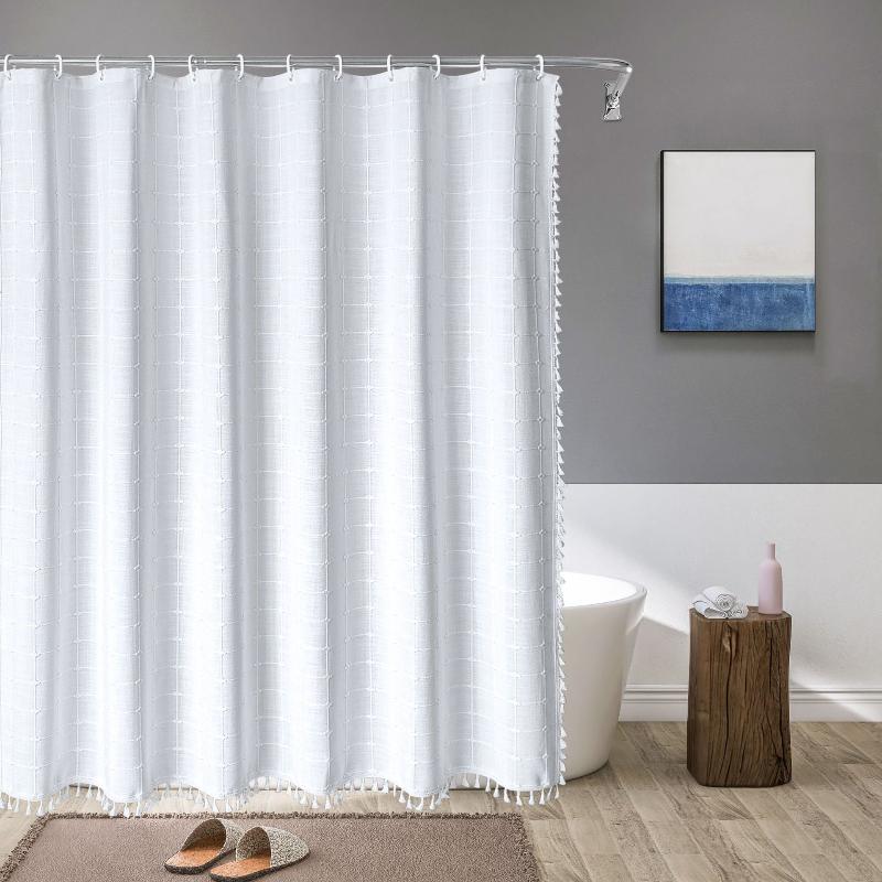 Waterproof Linen Shower Curtain