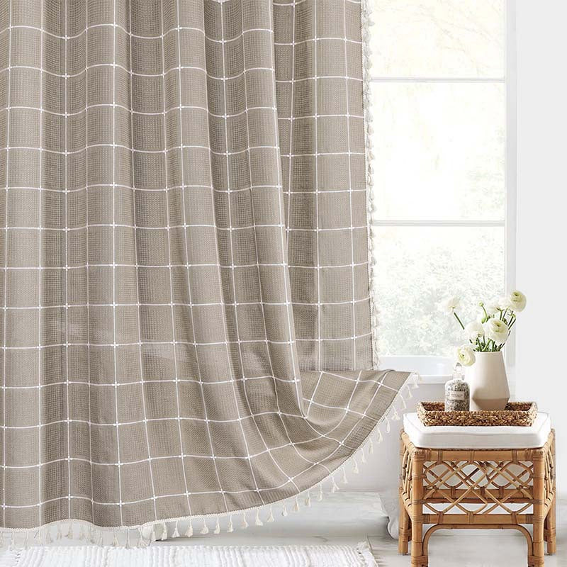 Waterproof Linen Shower Curtain