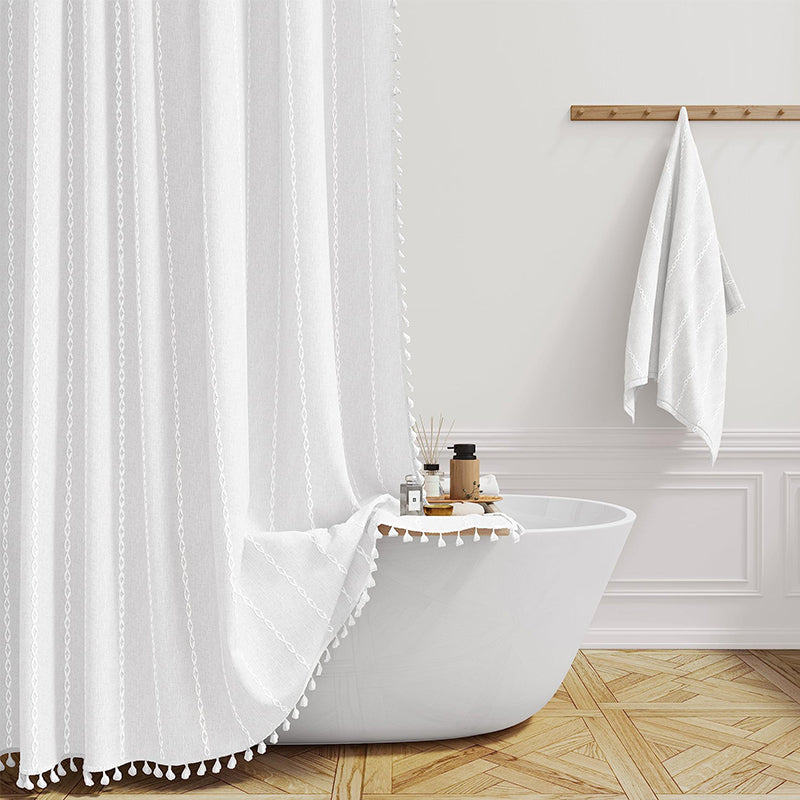 Waterproof Linen Shower Curtain